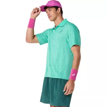 Asics Match Jacquard SS polo groen