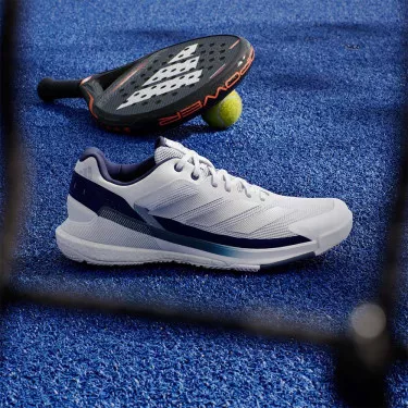 Adidas Crazyquick Boost padelschoenen wit / marineblauw