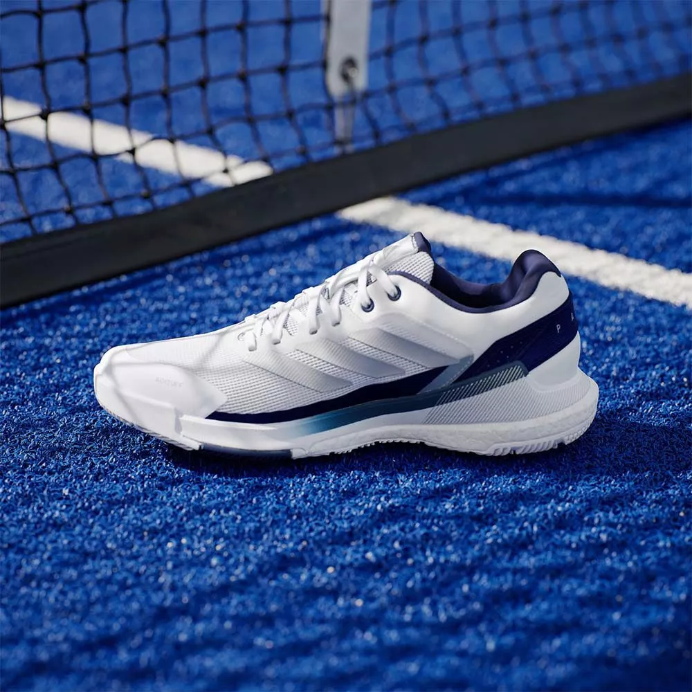 Adidas Crazyquick Boost padelschoenen wit / marineblauw