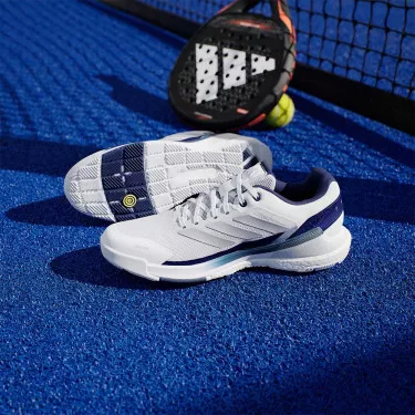 Adidas Crazyquick Boost padelschoenen wit / marineblauw