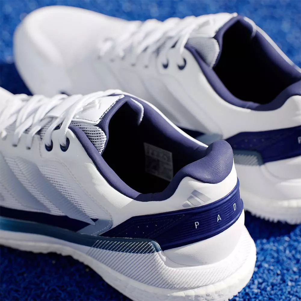 Adidas Crazyquick Boost padelschoenen wit / marineblauw