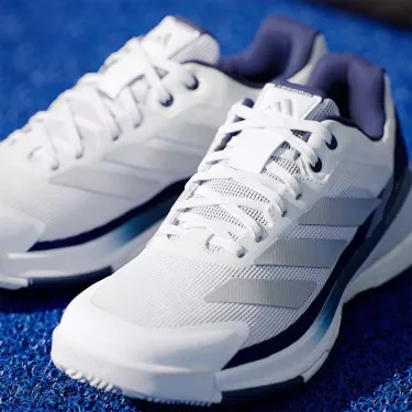Adidas Crazyquick Boost padelschoenen wit / marineblauw