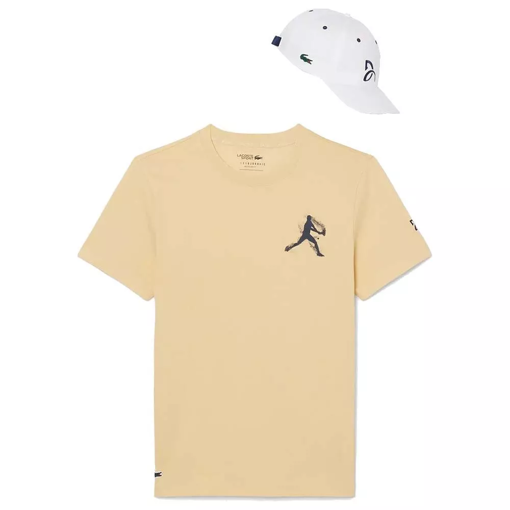 Lacoste Tennis x Novak Djokovic pack T-shirt + pet geel