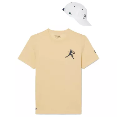 Lacoste Tennis x Novak Djokovic pack T-shirt + pet geel