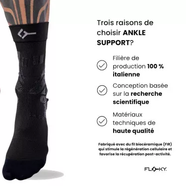 Floky Ankle Support enkelbrace links zwart