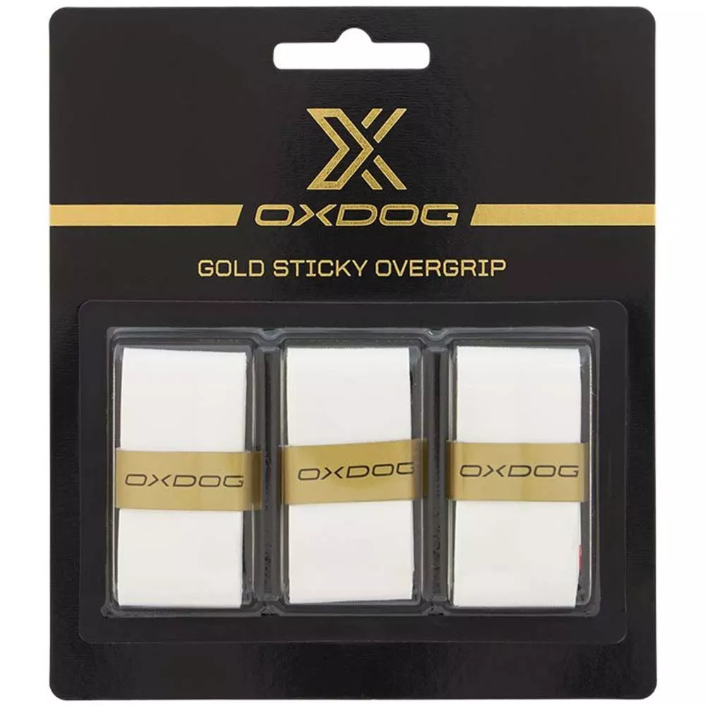 Oxdog Gold Sticky Overgrips Wit x 3