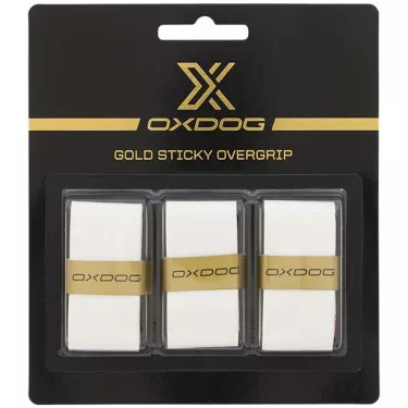 Oxdog Gold Sticky Overgrips Wit x 3