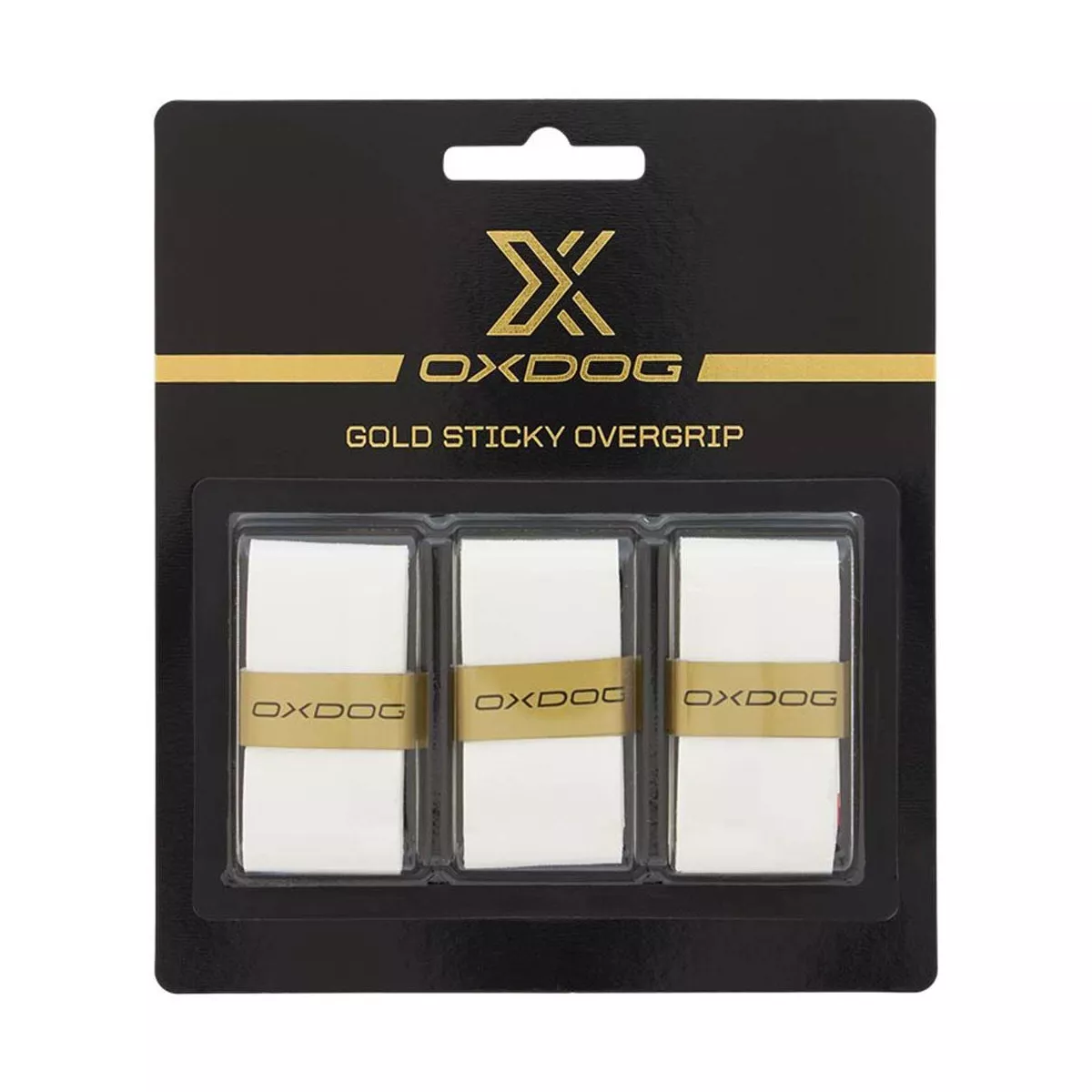 Oxdog Gold Sticky Overgrips Wit x 3