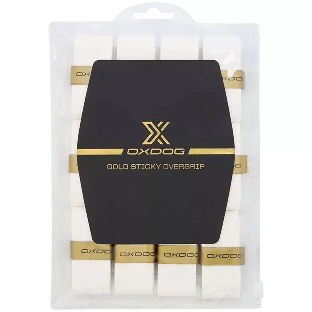 Oxdog Gold Sticky overgrips wit x12