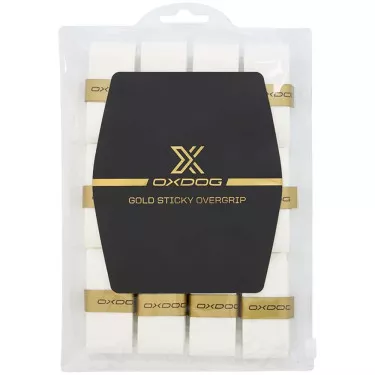 Oxdog Gold Sticky overgrips wit x12