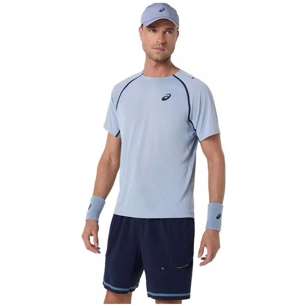 Asics Match SS T-shirt grijsblauw