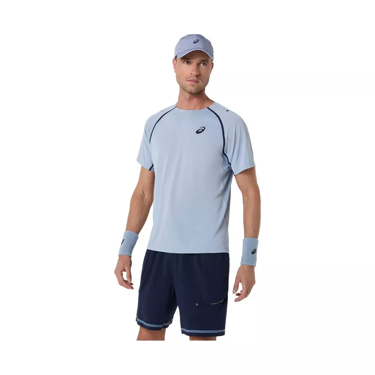 Asics Match SS T-shirt grijsblauw