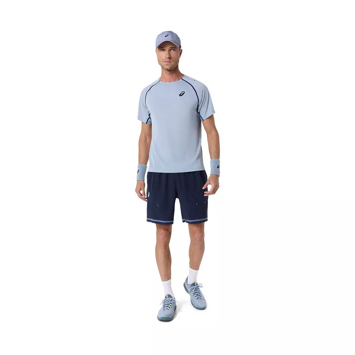 Asics Match SS T-shirt grijsblauw