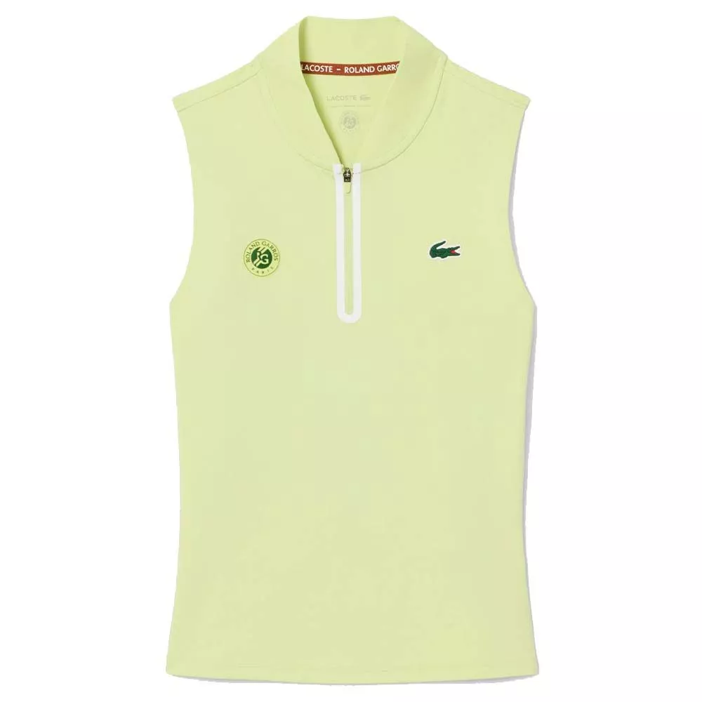 Lacoste Roland Garros mouwloze polo dames groen