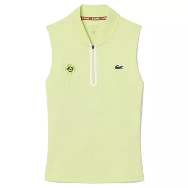 Lacoste Roland Garros mouwloze polo dames groen