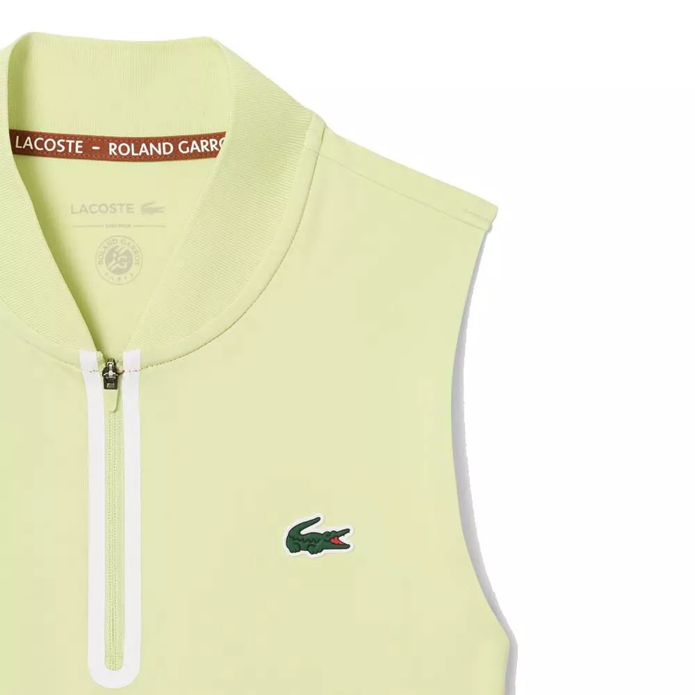 Lacoste Roland Garros mouwloze polo dames groen