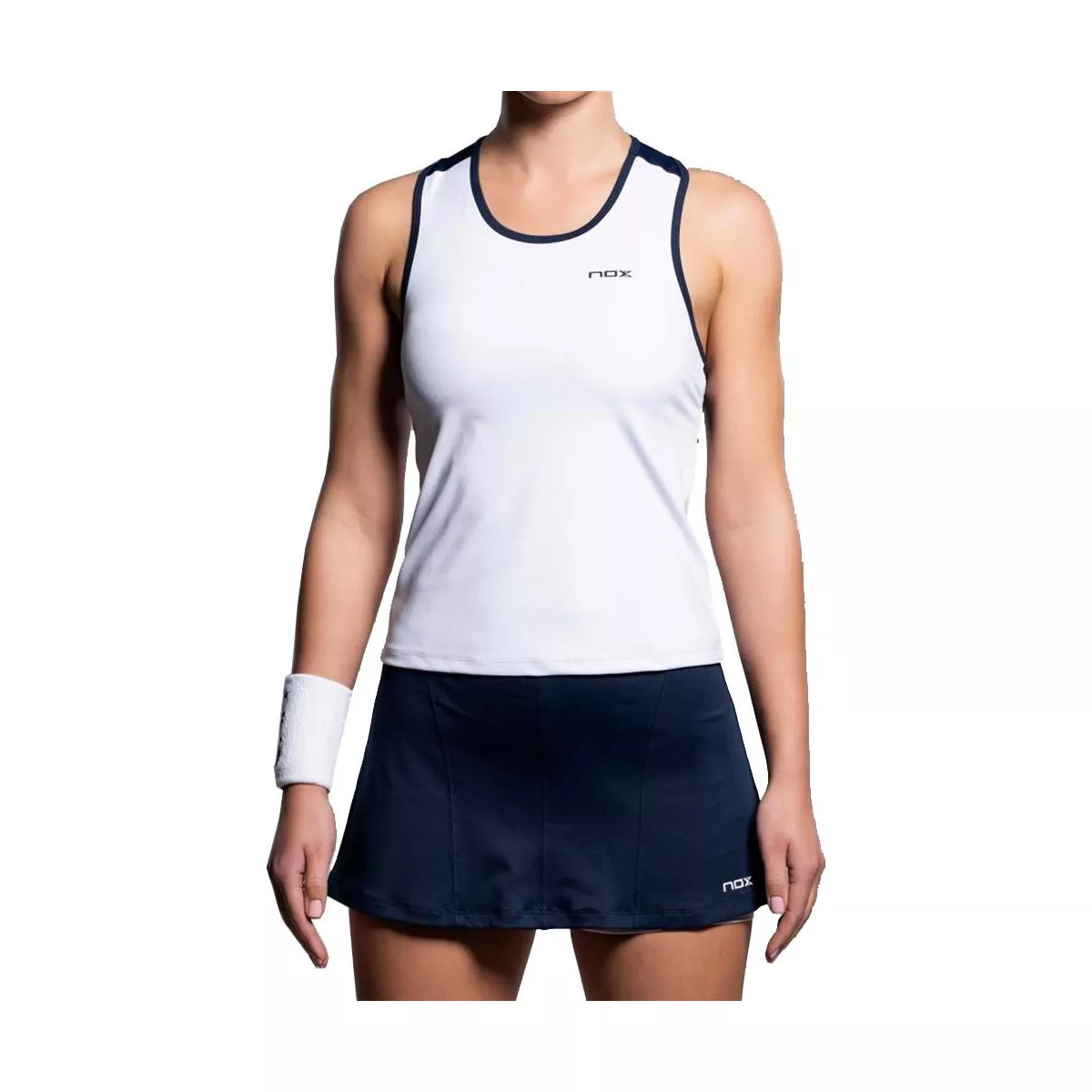 Nox Team 26 tanktop dames wit / marineblauw