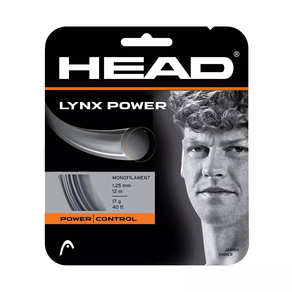Head Lynx Power tennissnaar 12 m grijs