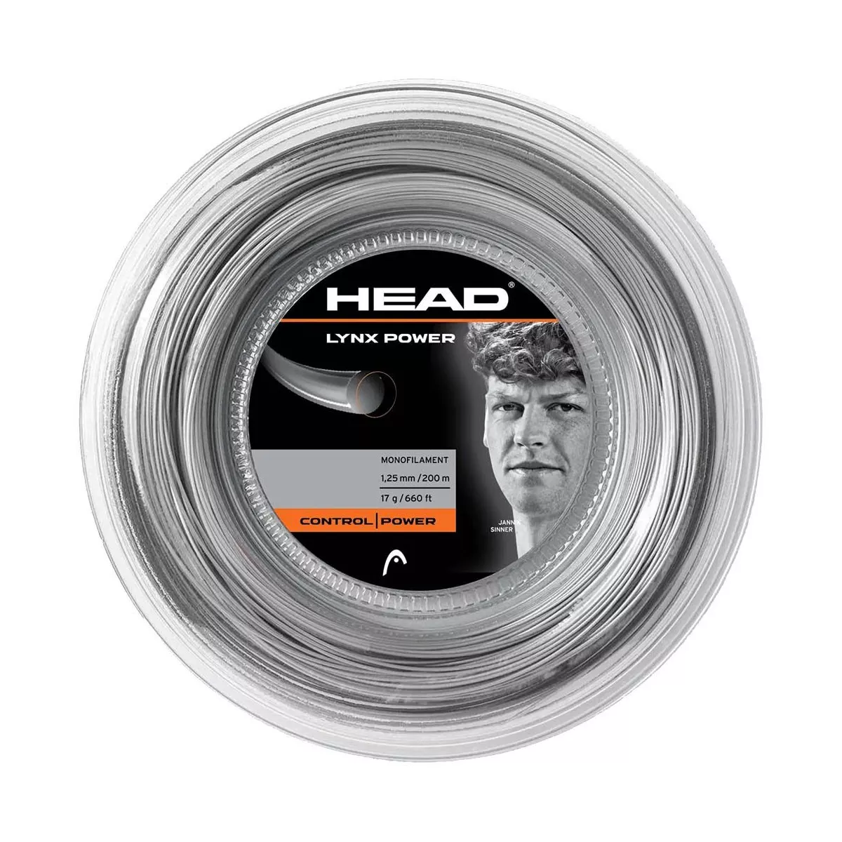 Head Lynx Power snaarrol 200 m grijs