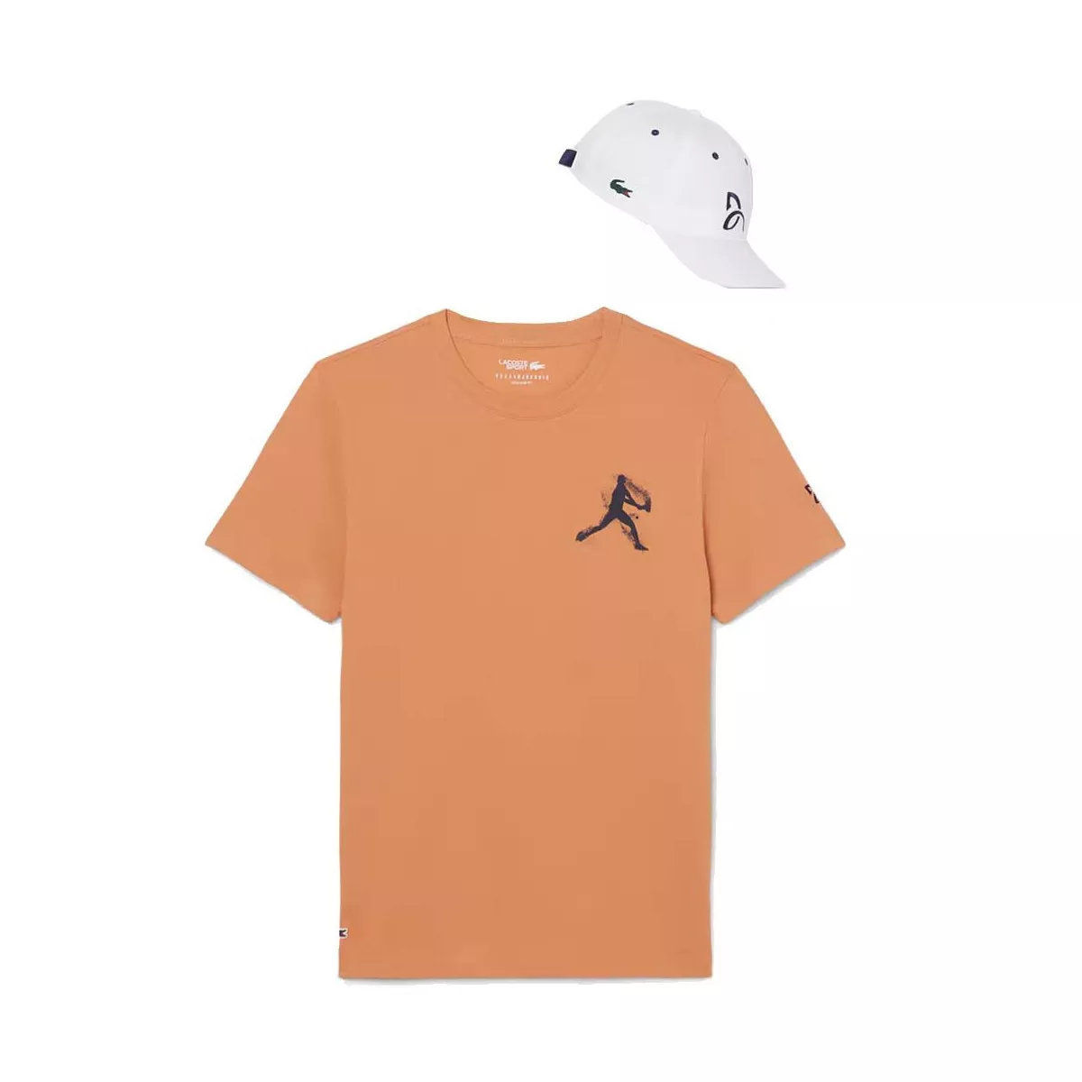 Lacoste Tennis x Novak Djokovic pack T-shirt + pet oranje
