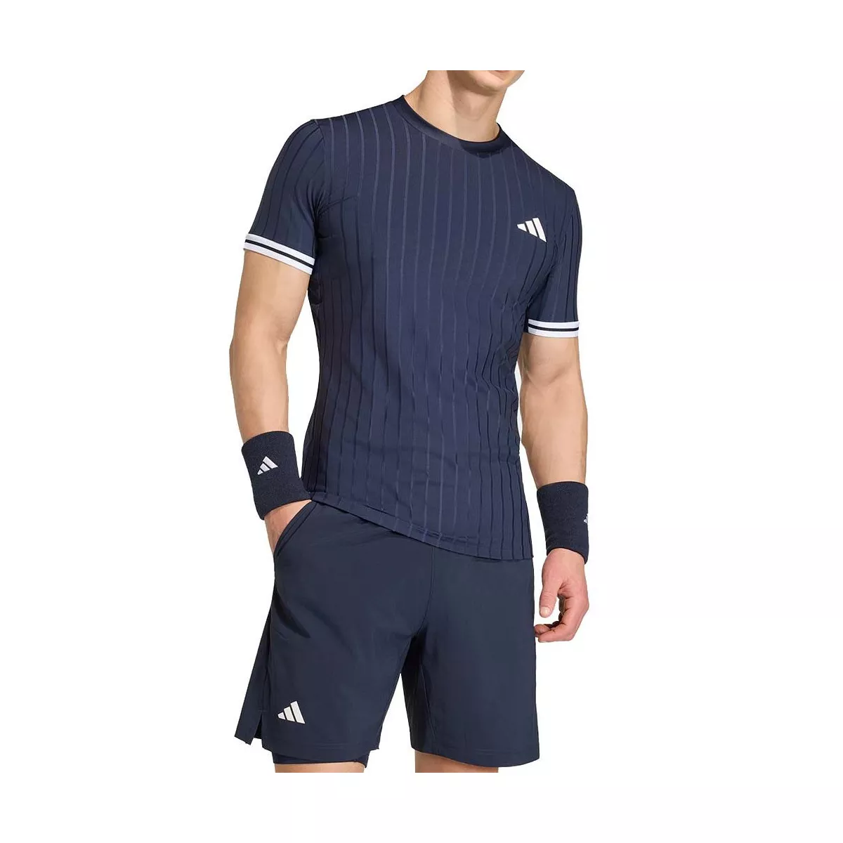 Adidas Pro FreeLift Paris T-shirt marineblauw