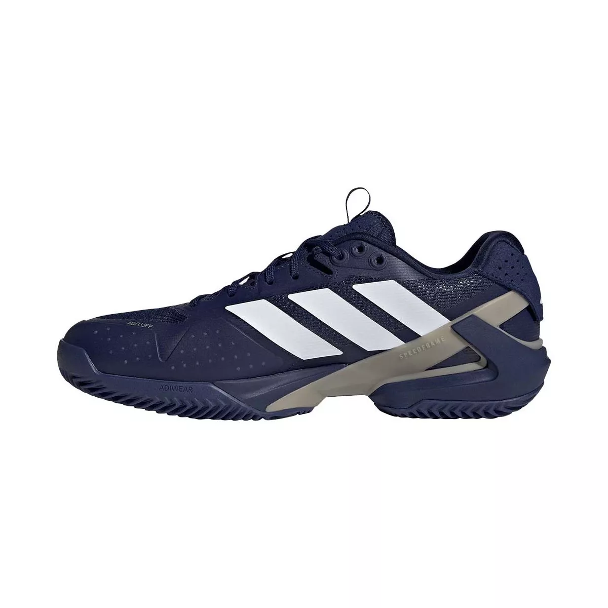 Adidas Adizero Ubersonic 5 tennisschoenen gravel marineblauw
