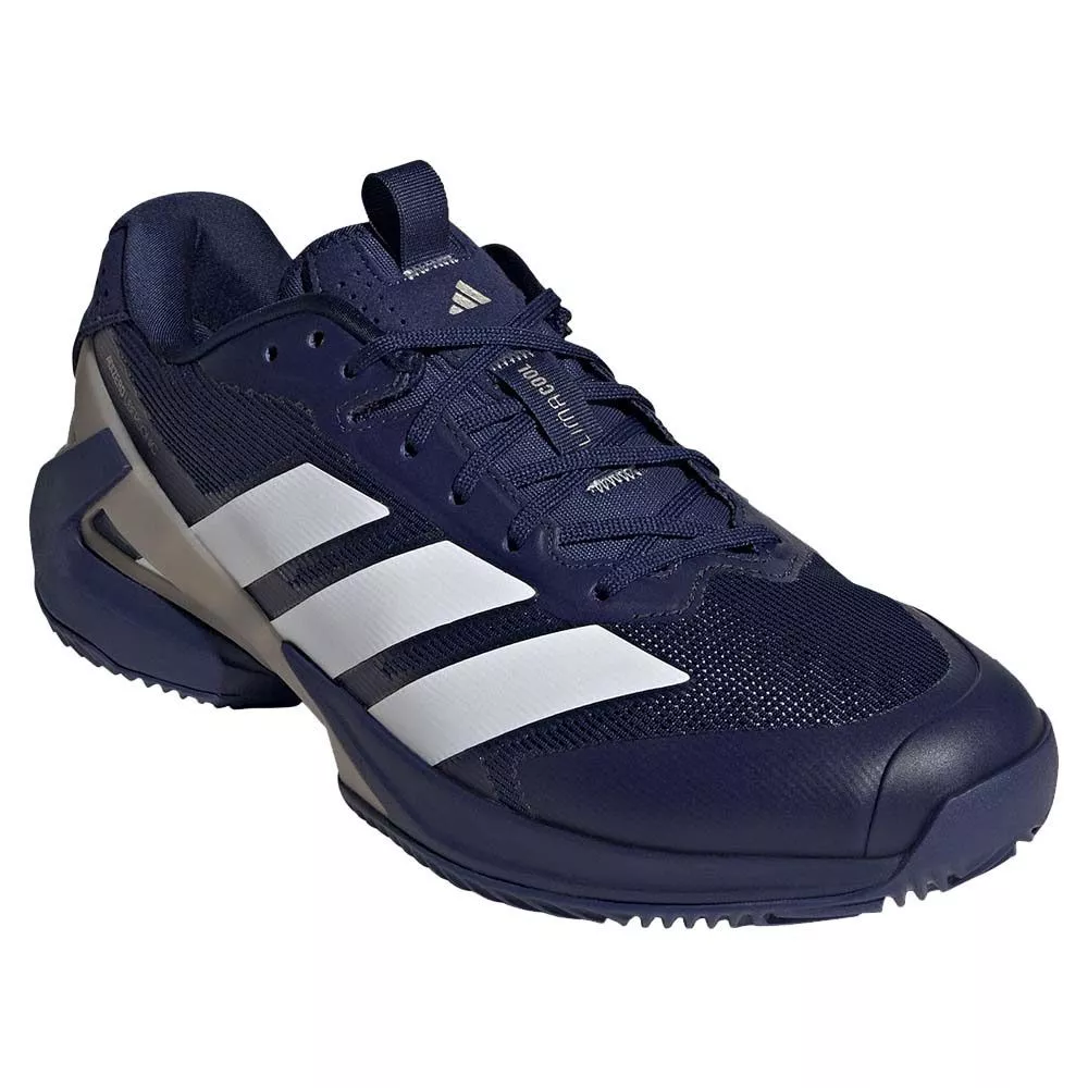 Adidas Adizero Ubersonic 5 tennisschoenen gravel marineblauw