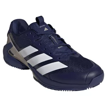 Adidas Adizero Ubersonic 5 tennisschoenen gravel marineblauw