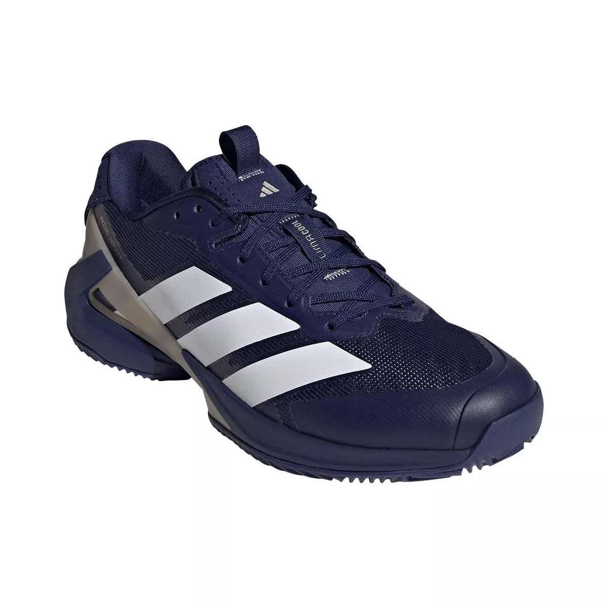 Adidas Adizero Ubersonic 5 tennisschoenen gravel marineblauw