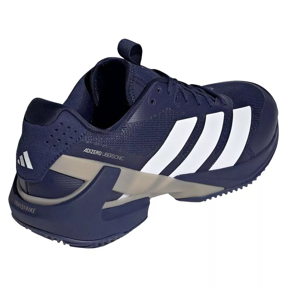 Adidas Adizero Ubersonic 5 tennisschoenen gravel marineblauw