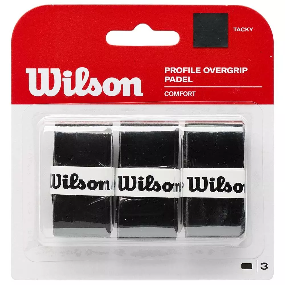 Wilson Profile Padel Overgrip zwart 3-pack