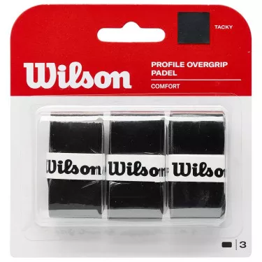 Wilson Profile Padel Overgrip zwart 3-pack