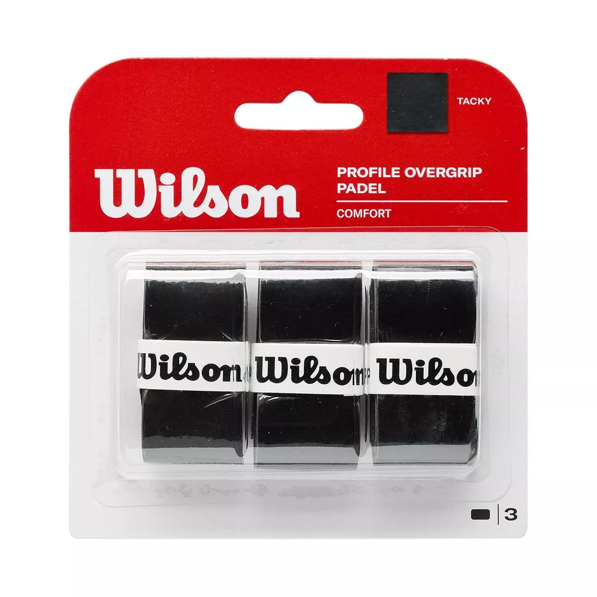 Wilson Profile Padel Overgrip zwart 3-pack