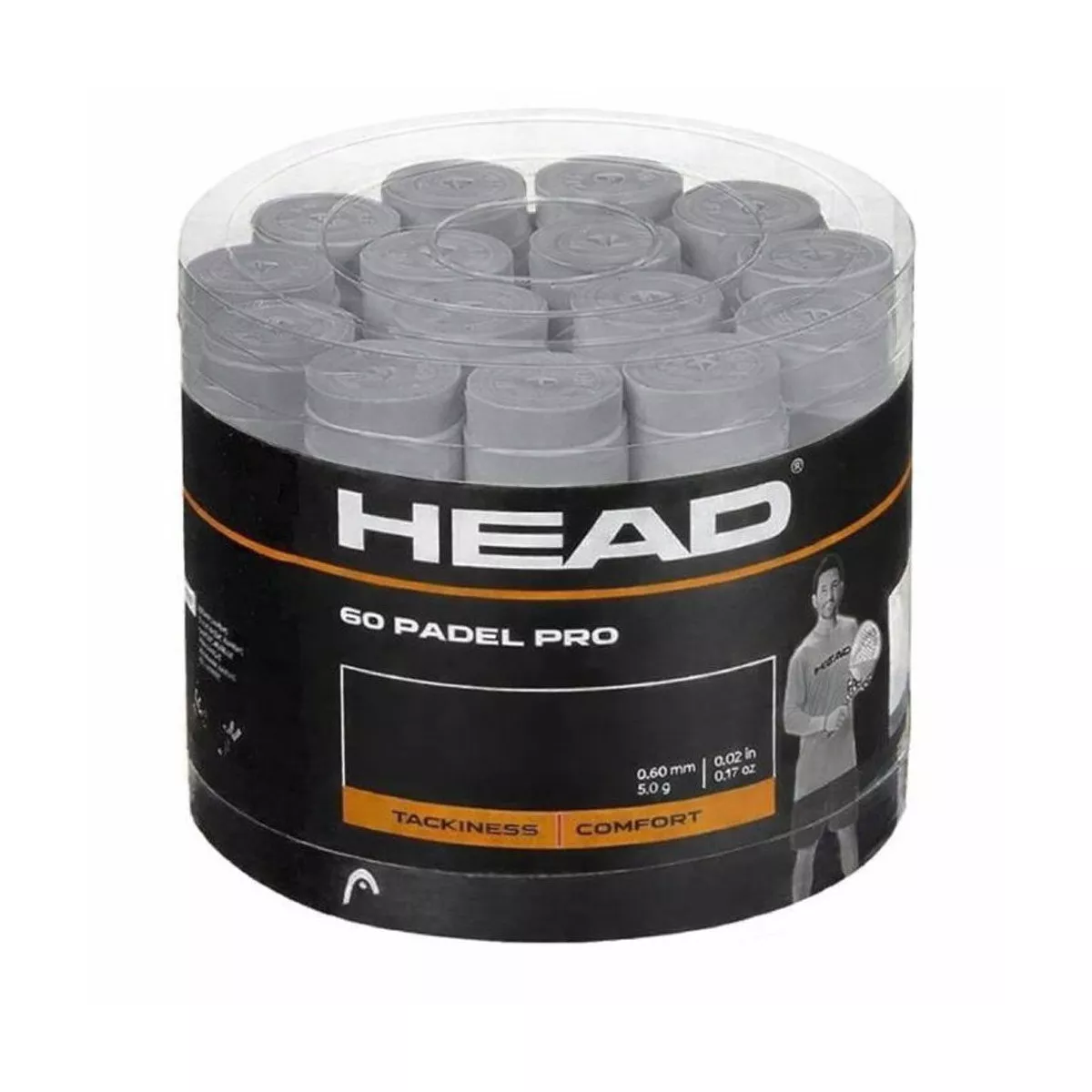 Head Padel Pro doos overgrips grijs x60