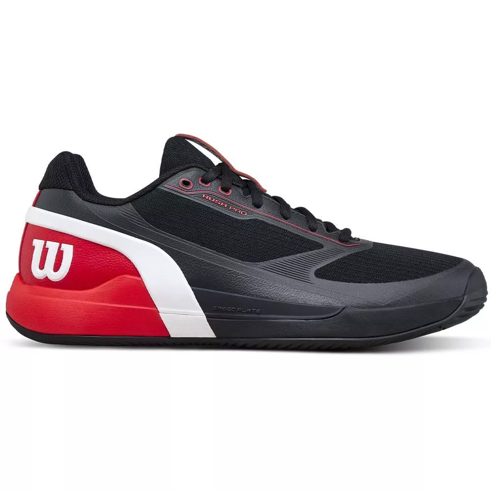 Wilson Rush Pro 5 padelschoenen zwart / rood