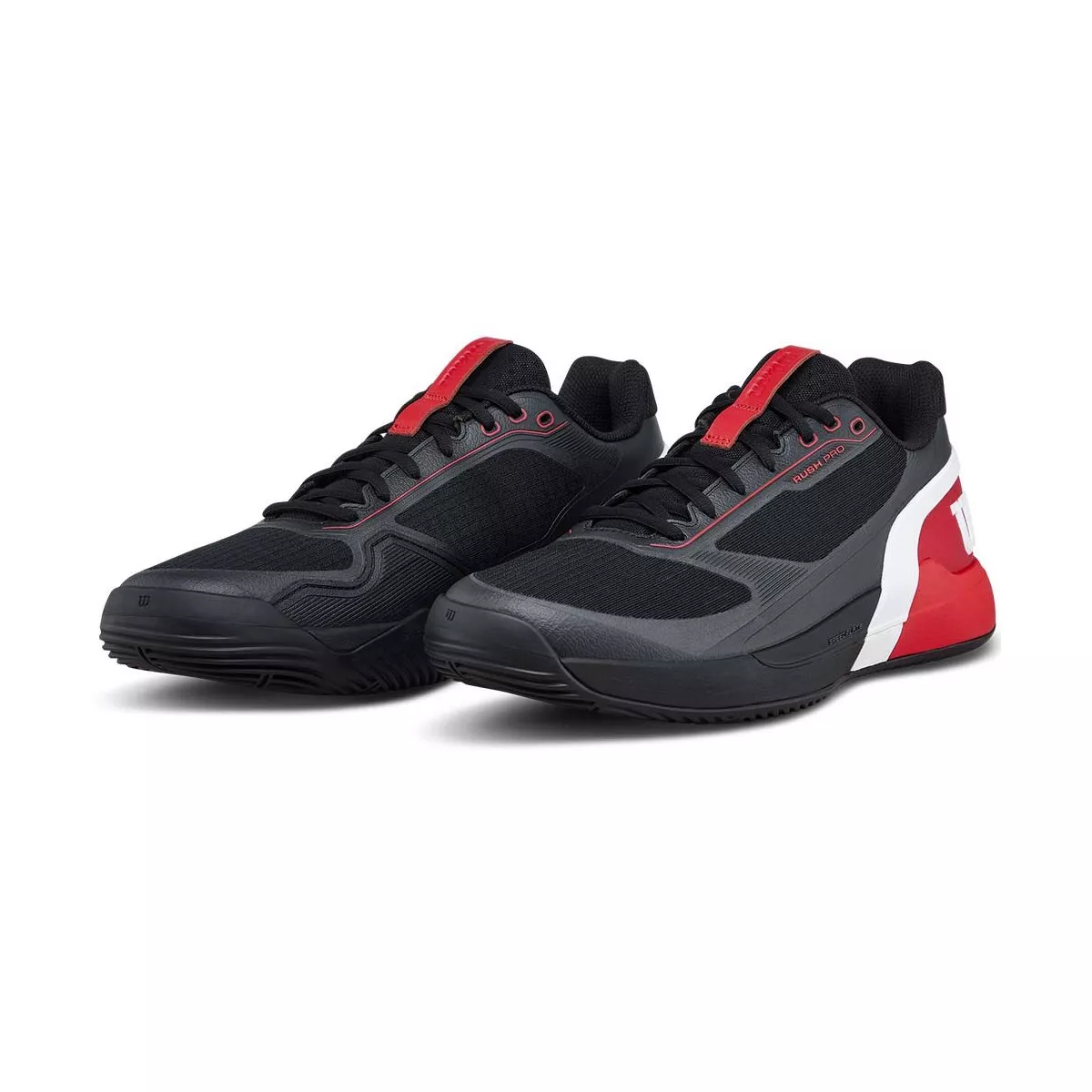 Wilson Rush Pro 5 padelschoenen zwart / rood