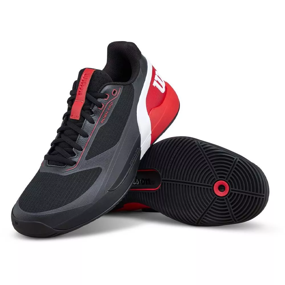 Wilson Rush Pro 5 padelschoenen zwart / rood