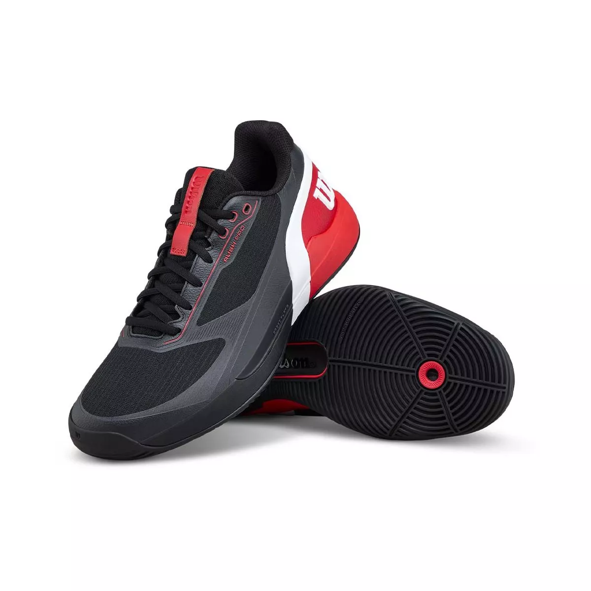 Wilson Rush Pro 5 padelschoenen zwart / rood