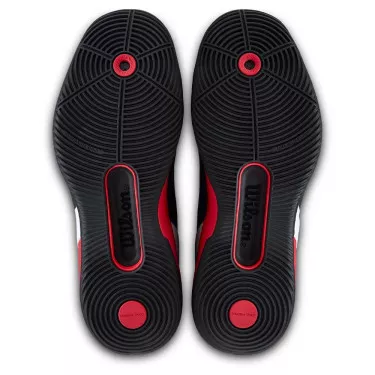 Wilson Rush Pro 5 padelschoenen zwart / rood