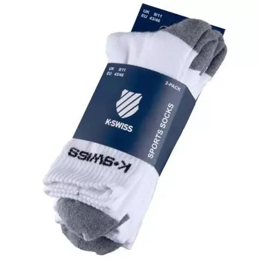 K-Swiss Sport Crew 3-pack sokken wit / zwart
