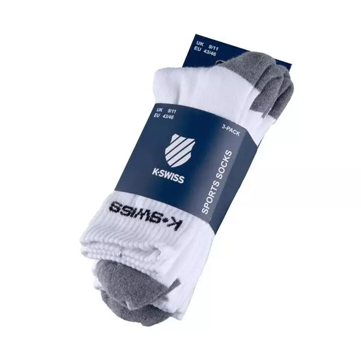K-Swiss Sport Crew 3-pack sokken wit / zwart