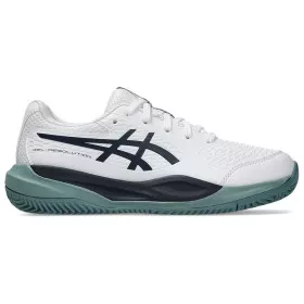 Asics Gel Resolution X GS tennisschoenen gravel junior wit / nachtblauw