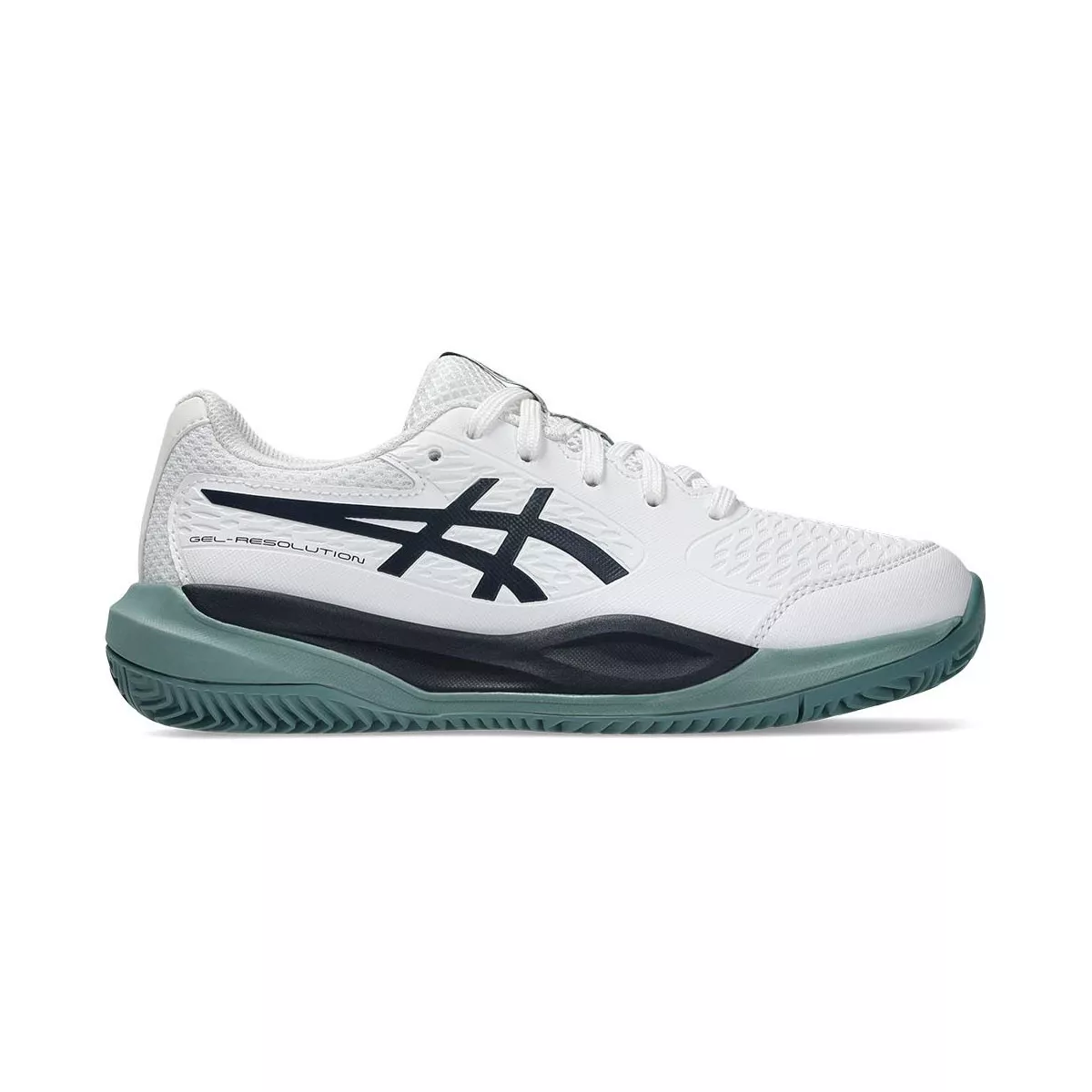Asics Gel Resolution X GS tennisschoenen gravel junior wit / nachtblauw