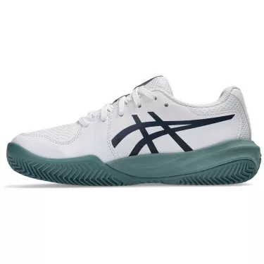 Asics Gel Resolution X GS tennisschoenen gravel junior wit / nachtblauw