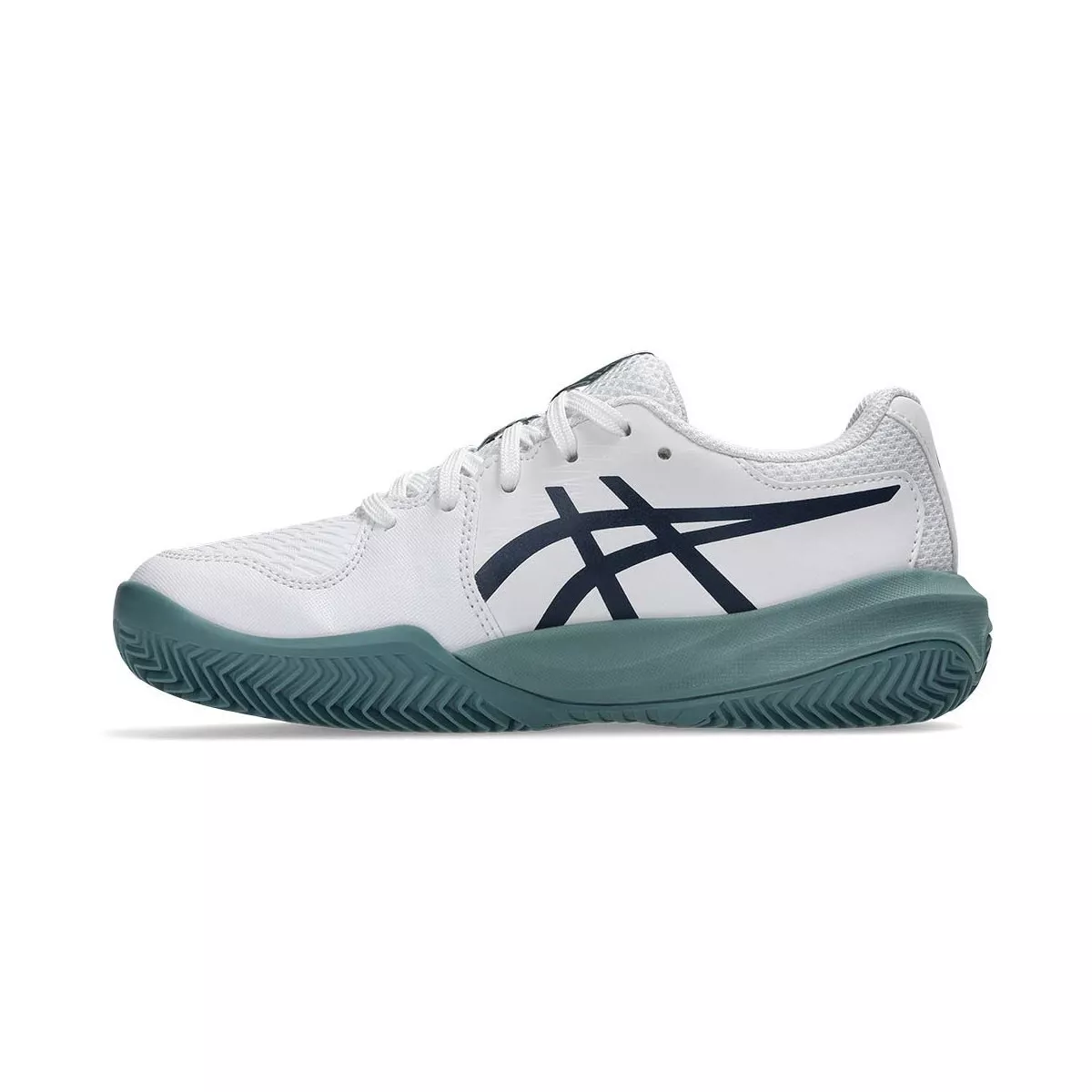 Asics Gel Resolution X GS tennisschoenen gravel junior wit / nachtblauw