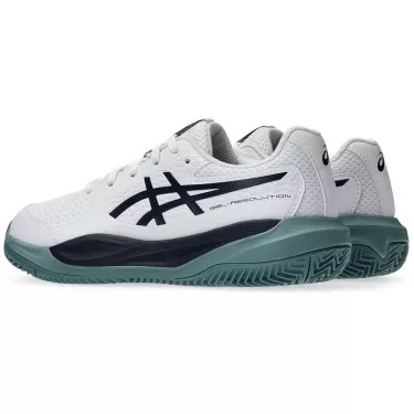 Asics Gel Resolution X GS tennisschoenen gravel junior wit / nachtblauw