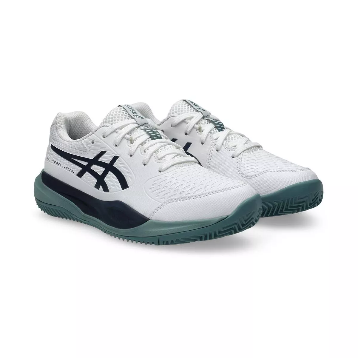 Asics Gel Resolution X GS tennisschoenen gravel junior wit / nachtblauw
