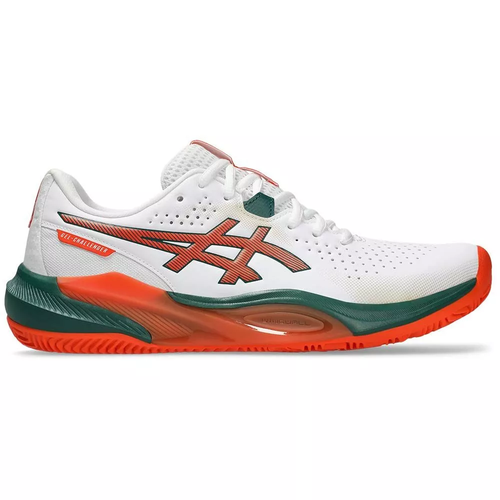 Asics Gel Challenger 15 padelschoenen wit / oranje