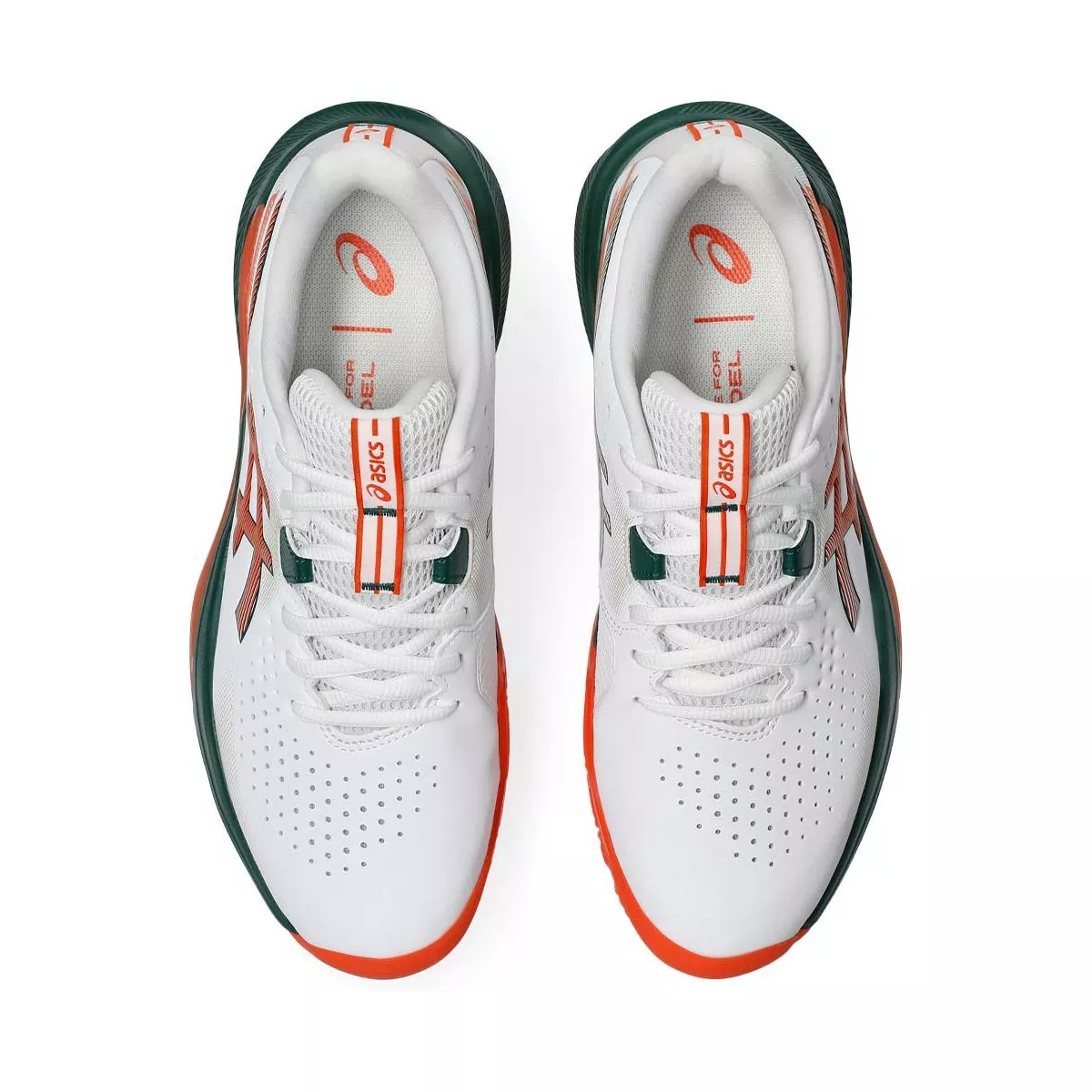 Asics Gel Challenger 15 padelschoenen wit / oranje