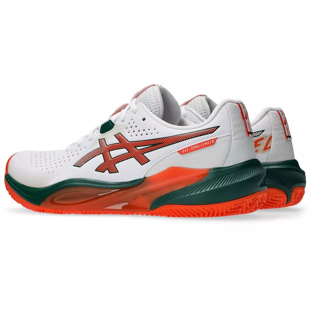 Asics Gel Challenger 15 padelschoenen wit / oranje
